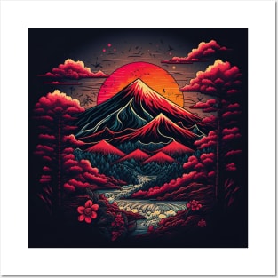 Mountain Sunset Posters and Art